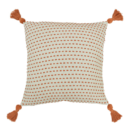furn. Ezra Embroidered Cushion Cover in Coral
