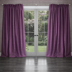 Voyage Maison Farley Woven Chenille Pencil Pleat Curtains in Damson