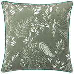 furn. Fearne Printed Velvet Cushion Cover in Sage Green