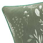 furn. Fearne Printed Velvet Cushion Cover in Sage Green