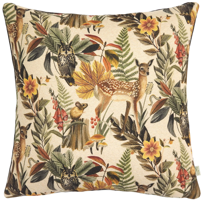 Forest Fawn Repeat Cushion Grey