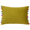 Paoletti Fiesta Velvet Cushion Cover in Bamboo/Multicolour