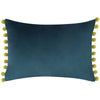 Paoletti Fiesta Velvet Cushion Cover in Indigo/Olive