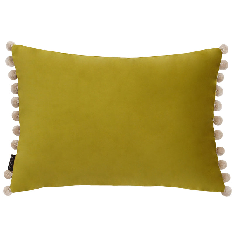 Paoletti Fiesta Velvet Cushion Cover in Bamboo/Natural