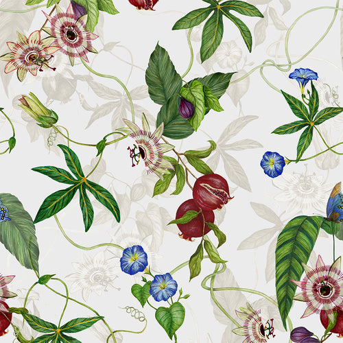 Paoletti Figaro Floral Wallpaper Sample in White