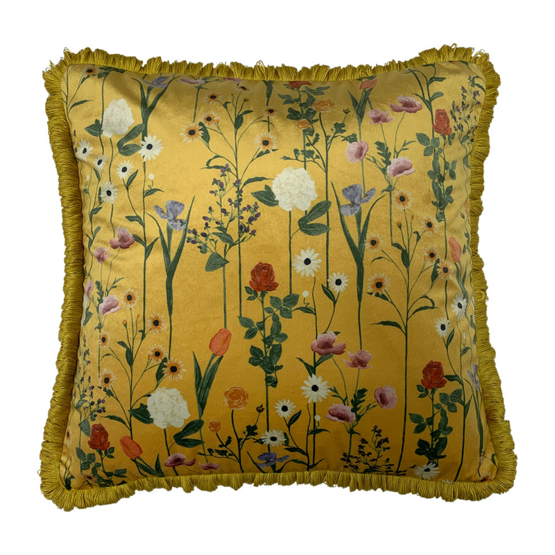 furn. Fleura Floral Cushion Cover in Ochre
