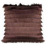 furn. Flicker Fringed Cushion Cover in Rose
