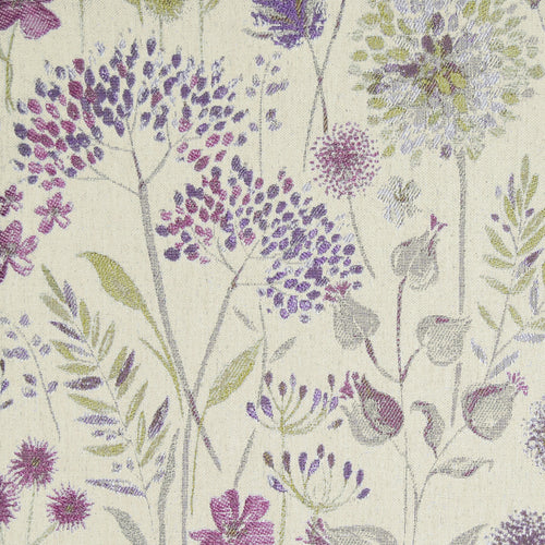 Voyage Maison Flora Woven Jacquard Fabric in Heather/Cream