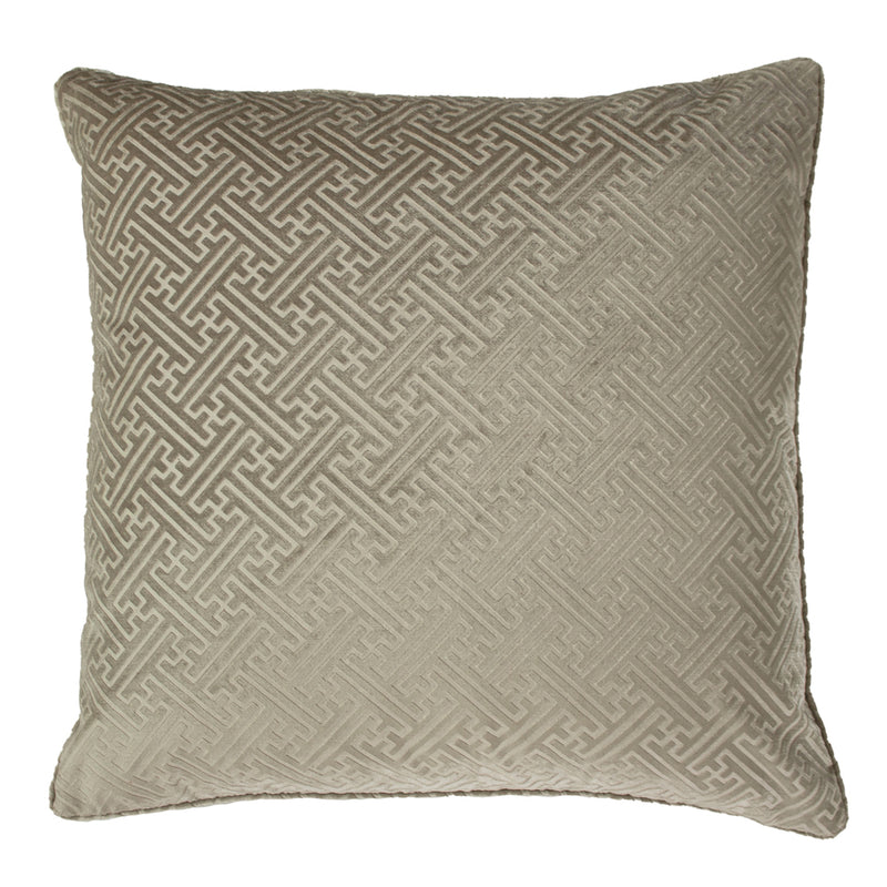 Paoletti Florence Embossed Velvet Cushion Cover in Champagne