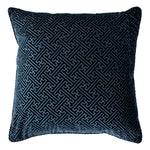 Paoletti Florence Embossed Velvet Cushion Cover in Navy