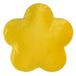 heya home Flower Velvet Reversible Ready Filled Cushion in Yellow
