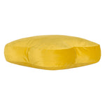 heya home Flower Velvet Reversible Ready Filled Cushion in Yellow