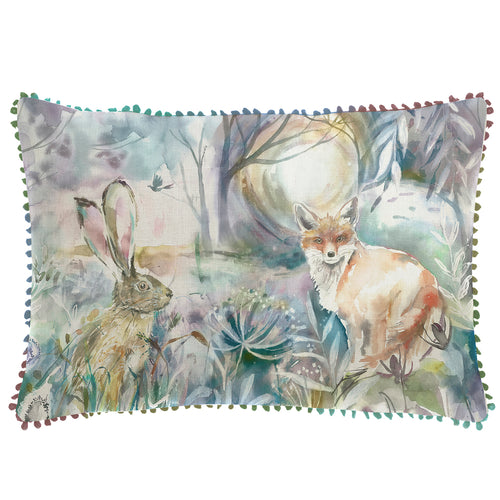 Voyage Maison Fox Printed Cushion Cover in Purple