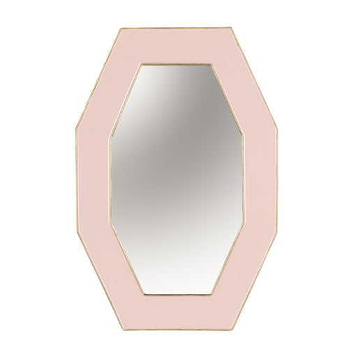 Paoletti Framed Octagonal Wall Mirror in Pink