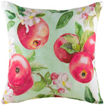Evans Lichfield Fruit Apples Printed Cushion Cover in Sage/Pink