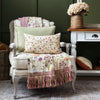Floral Red Cushions - Fresia Printed Feather Filled Cushion Linen Voyage Maison
