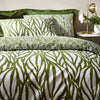 HÖEM Frond Abstract Cotton Rich Reversible Duvet Cover Set in Olive