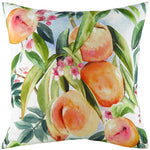 Evans Lichfield Fruit Peaches Printed Cushion Cover in Orange