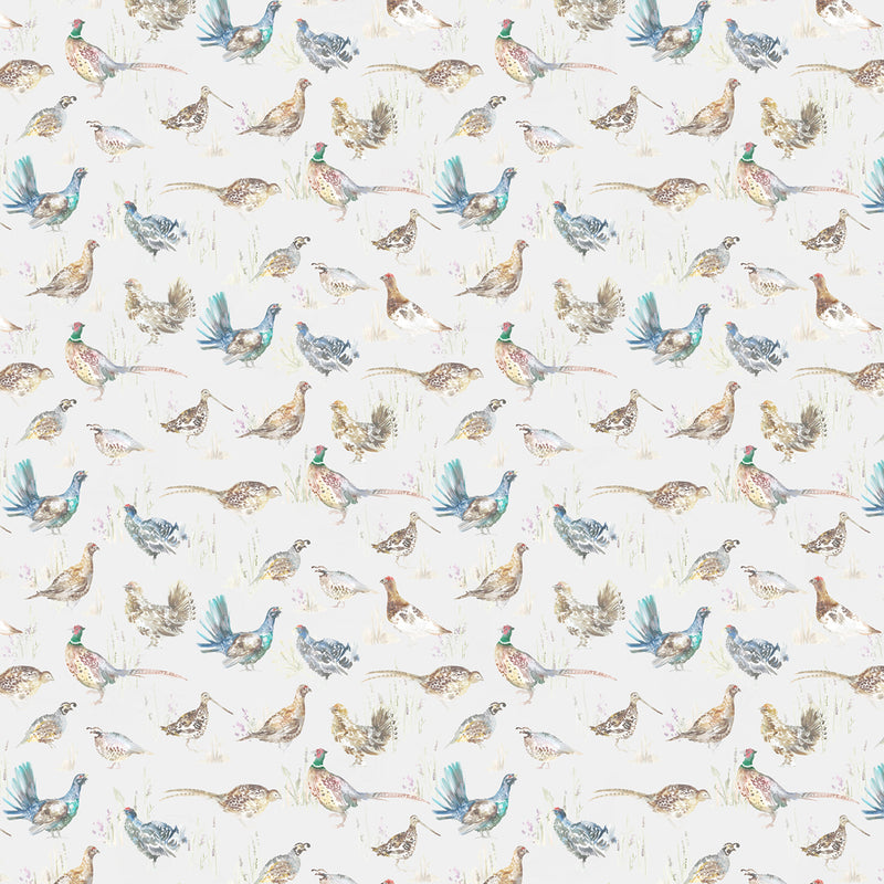 Voyage Maison Game Birds Printed Linen Fabric in Mini