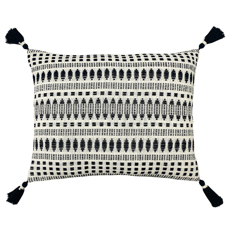 Yard Ganado Woven Cushion Cover in Black