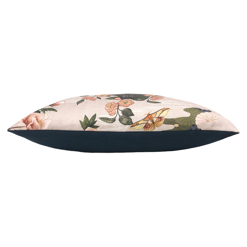 Paoletti Geisha Floral Cushion Cover in Blush