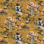 Paoletti Geisha Floral Wallpaper in Ochre