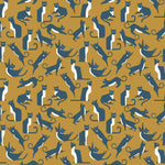 furn. Geo Cat Wallpaper in Mustard