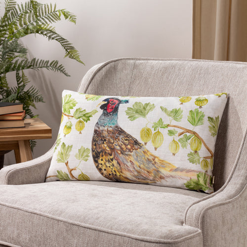 Evans Lichfield Grove Pheasant Cushion Cover in Natural