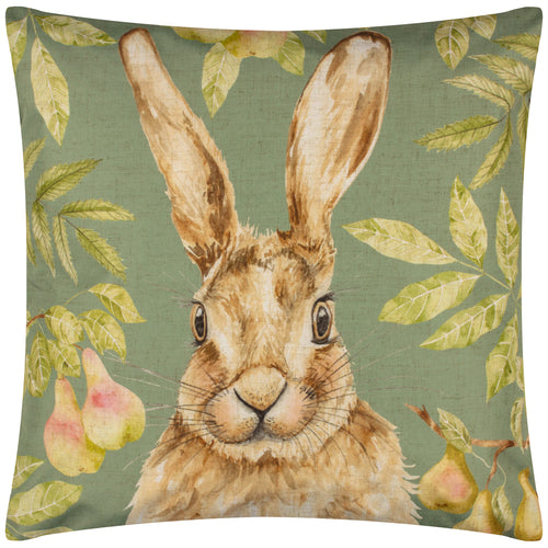 Evans Lichfield Grove Hare Outdoor Cushion Cover in Olive