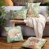 Evans Lichfield Grove Highland Cow Outdoor Cushion Cover in Olive