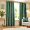 Wylder Grantley Jacquard Eyelet Curtains in Emerald