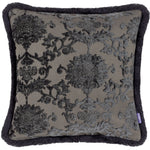 Paoletti Hanover Jacquard Cushion Cover in Black