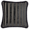 Paoletti Hanover Jacquard Cushion Cover in Black