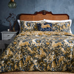 Paoletti Harewood British Animal 100% Cotton Duvet Cover Set in Blue