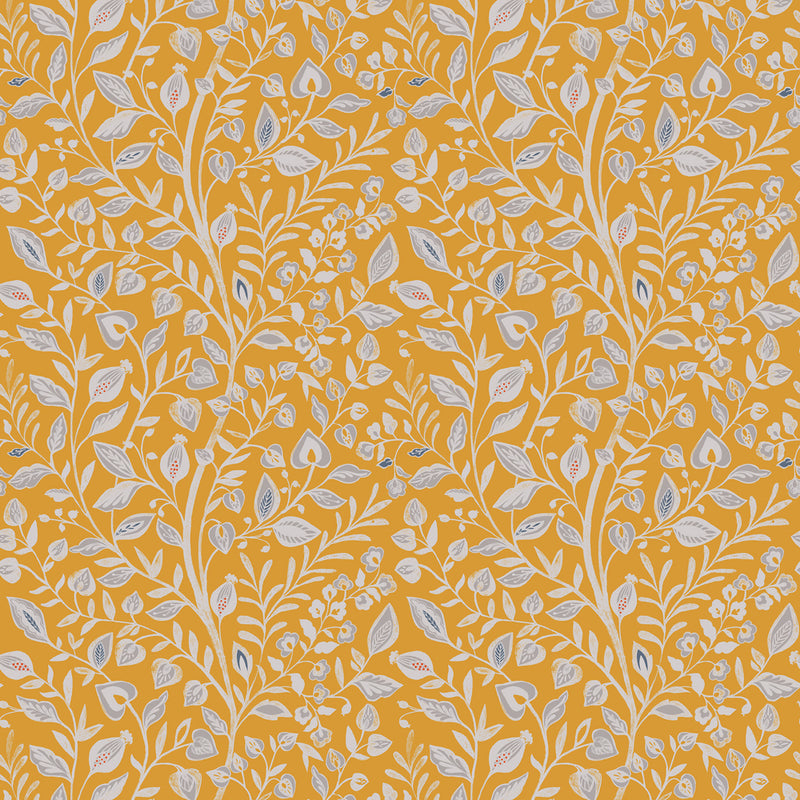 Voyage Maison Harlow Printed Cotton Fabric in Mustard