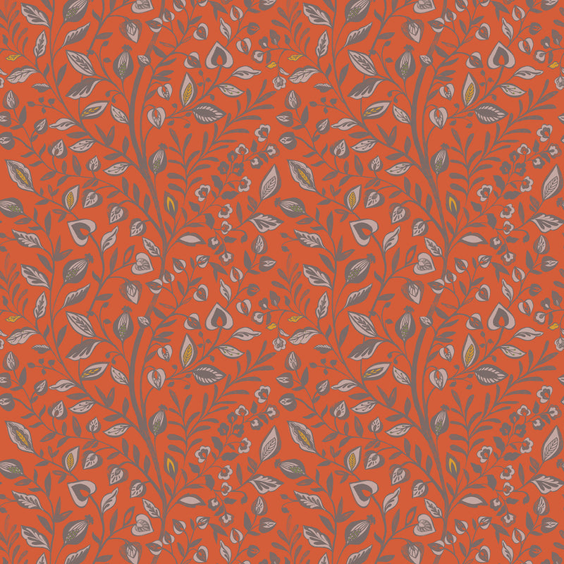 Voyage Maison Harlow Printed Cotton Fabric in Terracotta