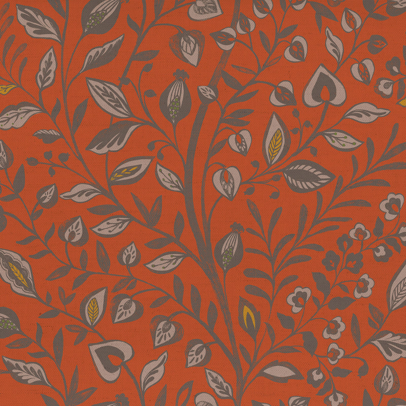 Voyage Maison Harlow Printed Cotton Fabric in Terracotta