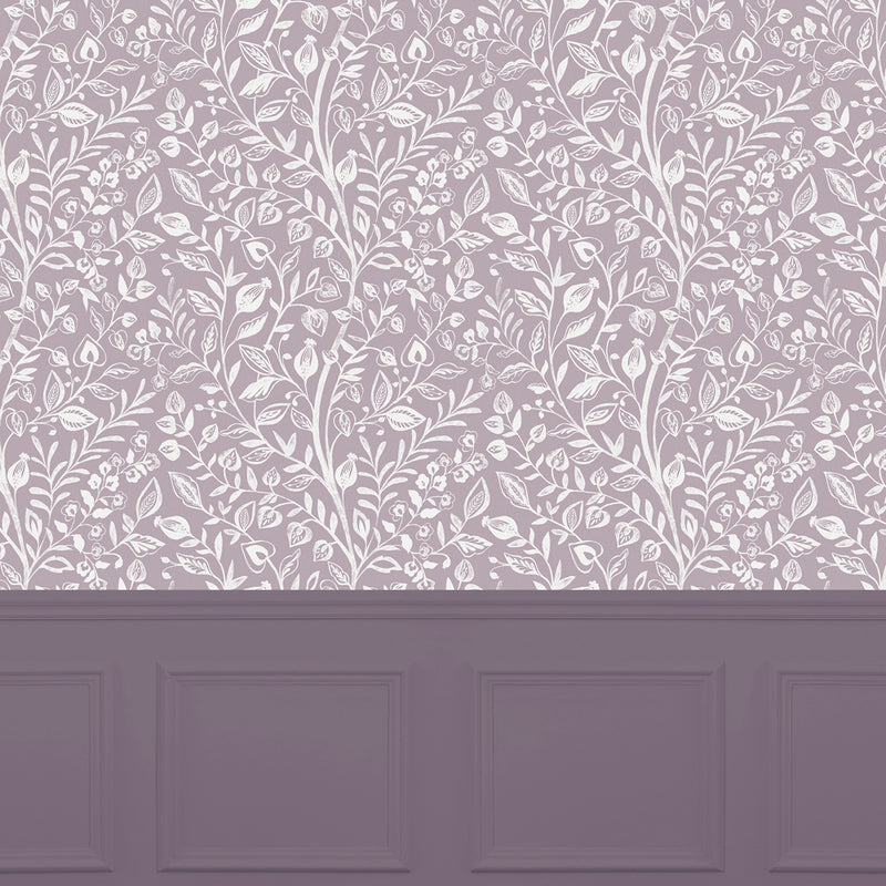 Voyage Maison Harlow 1.4m Wide Width Wallpaper in Mulberry