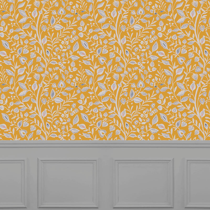 Voyage Maison Harlow 1.4m Wide Width Wallpaper in Mustard