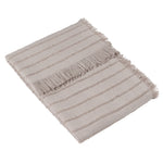 furn. Hazie Woven Fringed Throw in Griege