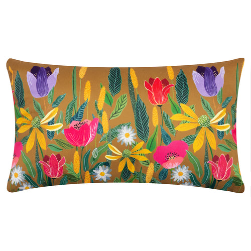 Wylder House of Bloom Celandine Rectangular Outdoor Cushion Cover in Saffron