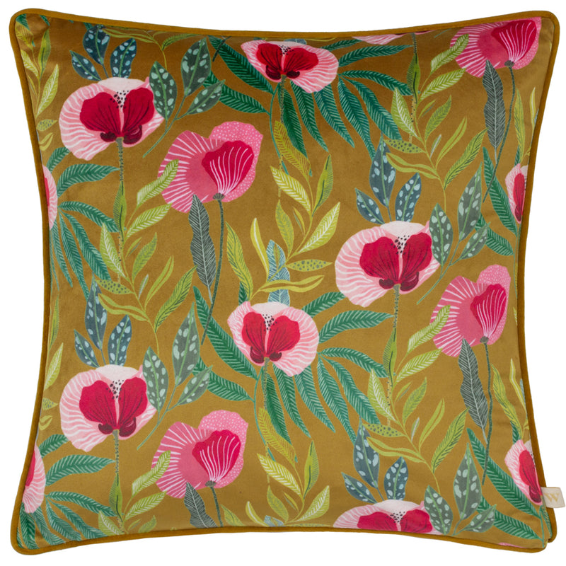 Wylder House of Bloom Poppy Cushion Cover in Saffron