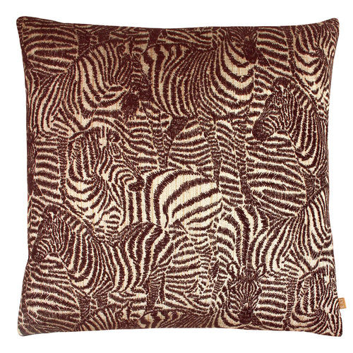 Kai Hector Zebra Jacquard Rectangular Cushion Cover in Earth