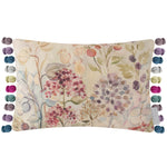Floral Cream Cushions - Hedgerow Printed Feather Filled Cushion Linen Voyage Maison
