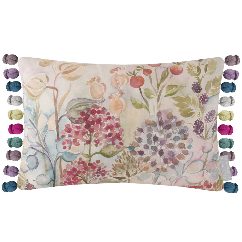 Voyage Maison Hedgerow Printed Feather Cushion in White