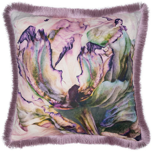 Marie Burke Heligan Printed Cushion Cover in Lavender