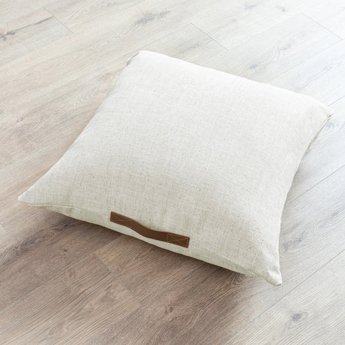 Voyage Maison Helmsley Printed Feather Floor Cushion in Cream