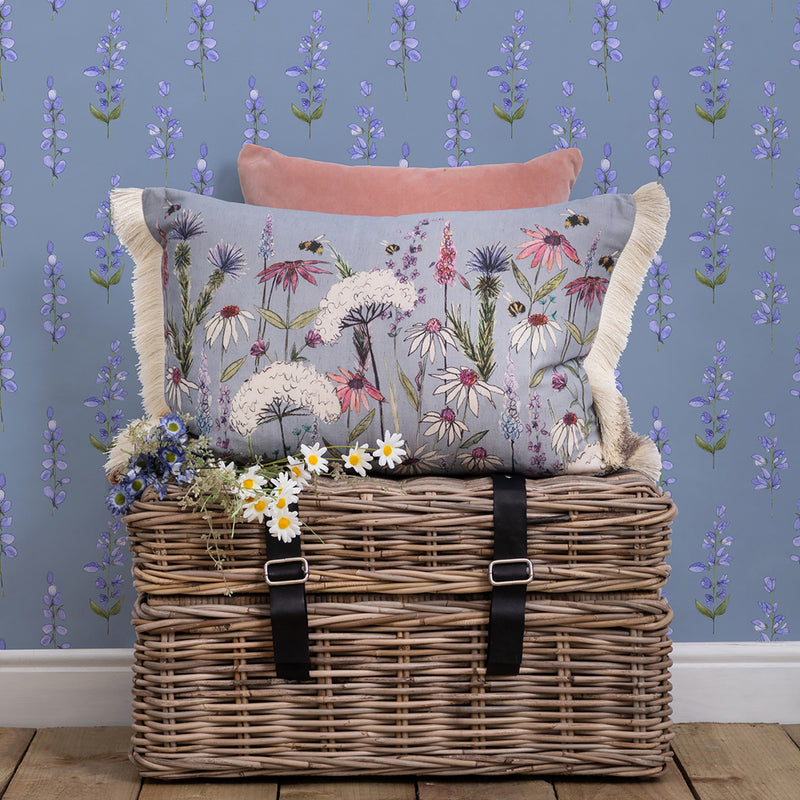 Voyage Maison Hermione Printed Cushion Cover in Bluebell