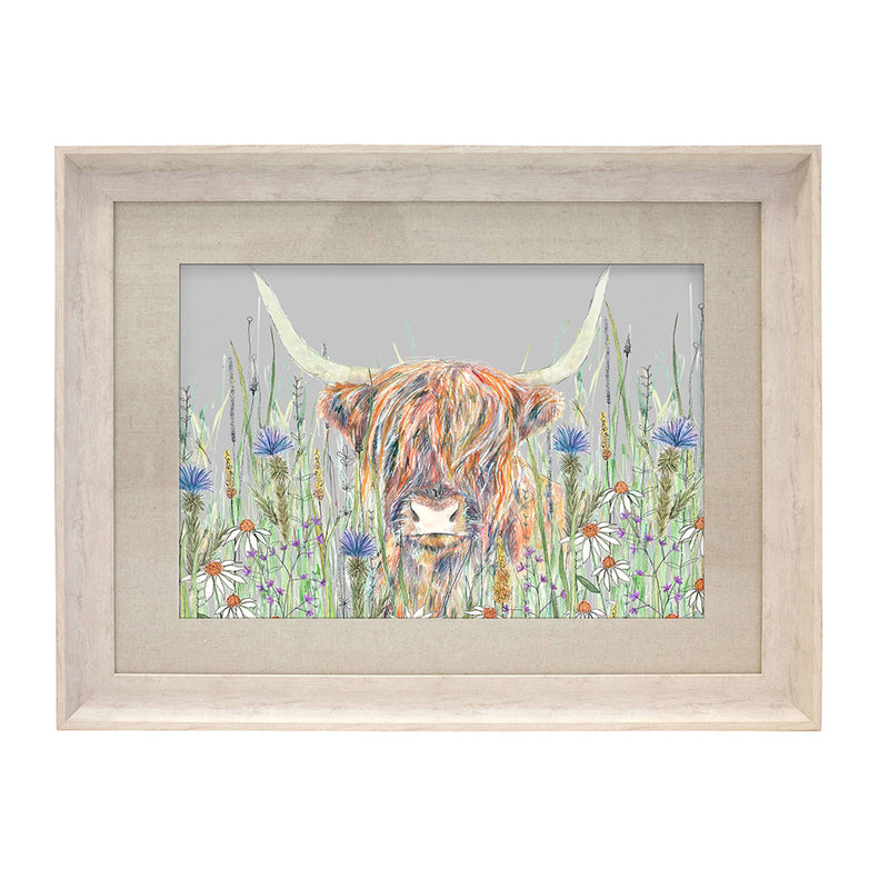 Voyage Maison Highland Cow Framed Print in Birch
