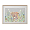 Voyage Maison Highland Cow Framed Print in Tobacco
